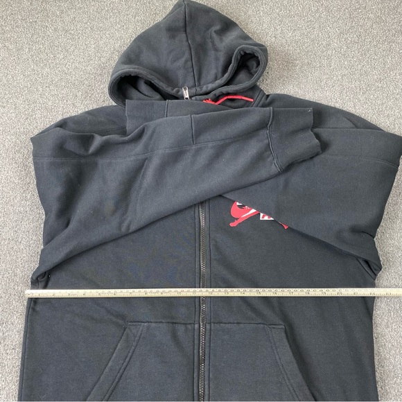 Nike Air Jordan Full Zip Black Fleece Hoodie Men’s Size Medium - Picture 10 of 11